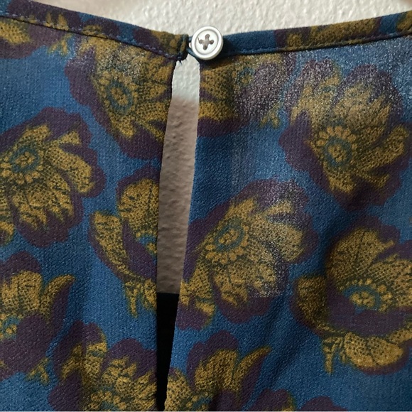 LOFT Chiffon Floral Print Long Sleeve Top - Picture 4 of 6